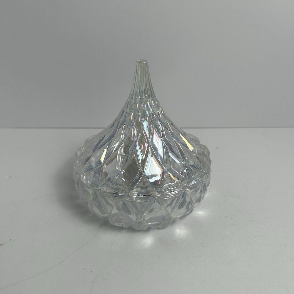 Hershey Crystal Kiss Covered Candy Dish, 5” Tall, Shannon Crystal